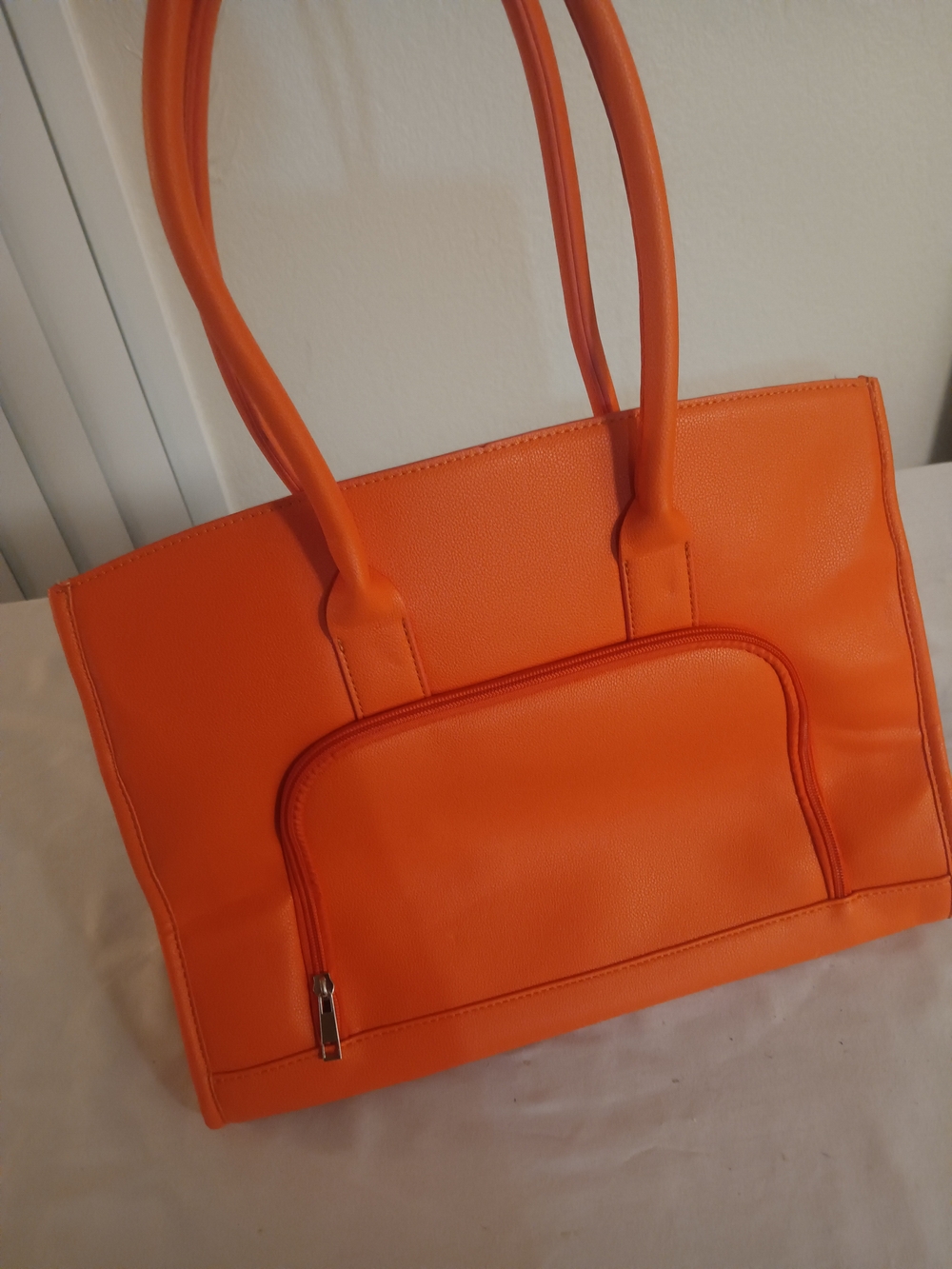 Orange Clear-Front Tote Bag - Women's Shoulder Bag - Picture 2 of 9